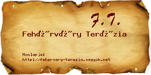 Fehérváry Terézia névjegykártya