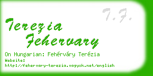 terezia fehervary business card