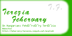 terezia fehervary business card